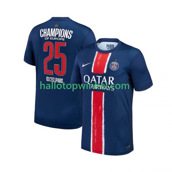 Paris Saint-Germain Voetbalshirt Champion Heren Thuis Tenue 2024-2025 Korte Mouw
