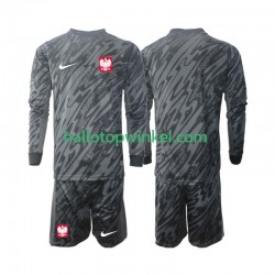 Polen Voetbalshirt Doelman Kleuters/Kids Uit Tenue 2024 Lange Mouw