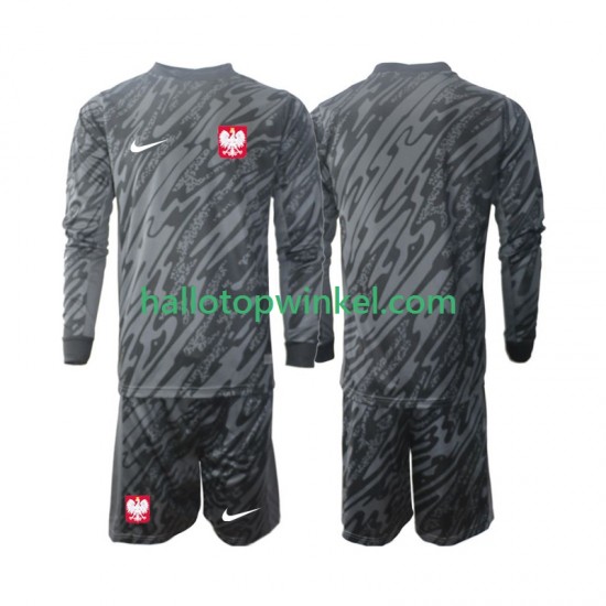 Polen Voetbalshirt Doelman Kleuters/Kids Uit Tenue 2024 Lange Mouw