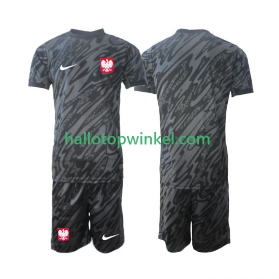 Polen Voetbalshirt Doelman Kleuters/Kids Uit Tenue 2024 Korte Mouw