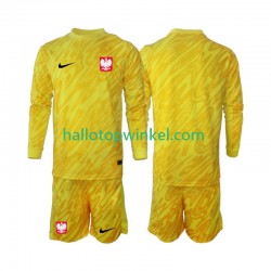 Polen Voetbalshirt Doelman Kleuters/Kids Thuis Tenue 2024 Lange Mouw