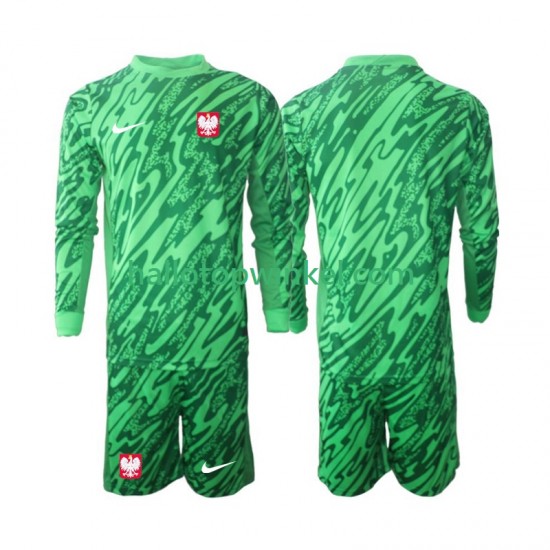 Polen Voetbalshirt Doelman Kleuters/Kids Derde Tenue 2024 Lange Mouw