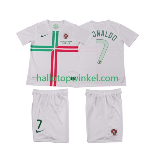 Portugal Voetbalshirt Cristiano Ronaldo 7 2012 Retro Kleuters/Kids Uit Tenue Korte Mouw