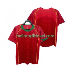 Portugal Voetbalshirt Retro Heren Thuis Tenue 2004 Korte Mouw
