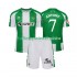Real Betis Voetbalshirt Antony 7 Kleuters/Kids Thuis Tenue 2025-2026 Korte Mouw