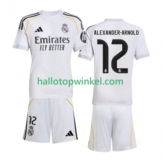 Real Madrid Voetbalshirt Alexander-Arnold 12 Kleuters/Kids Thuis Tenue 2025-2026 Korte Mouw
