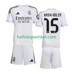 Real Madrid Voetbalshirt Arda Guler 15 Kleuters/Kids Thuis Tenue 2025-2026 Korte Mouw