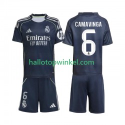 Real Madrid Voetbalshirt Camavinga 6 Kleuters/Kids Uit Tenue 2025-2026 Korte Mouw