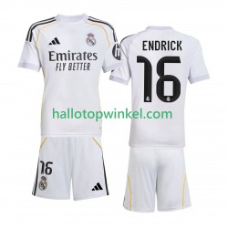 Real Madrid Voetbalshirt Endrick 16 Kleuters/Kids Thuis Tenue 2025-2026 Korte Mouw