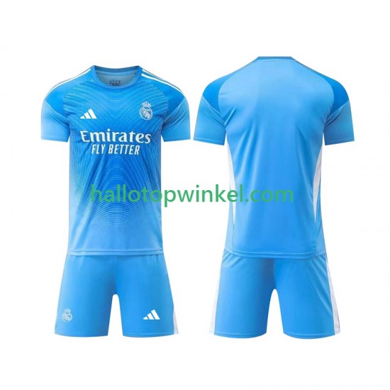 Real Madrid Voetbalshirt Doelman Kleuters/Kids Thuis Tenue 2025-2026 Korte Mouw