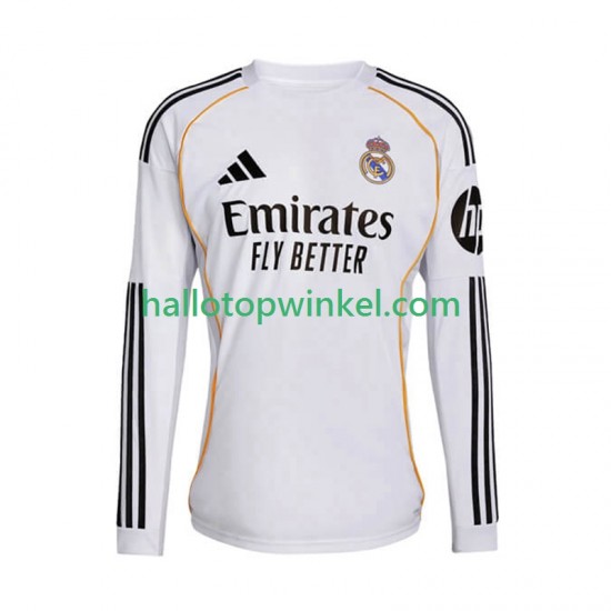 Real Madrid Voetbalshirt Heren Thuis Tenue 2025-2026 Lange Mouw