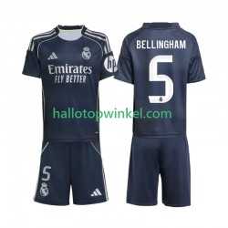 Real Madrid Voetbalshirt Jude Bellingham 5 Kleuters/Kids Uit Tenue 2025-2026 Korte Mouw