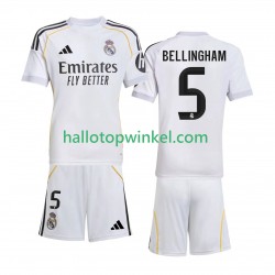 Real Madrid Voetbalshirt Jude Bellingham 5 Kleuters/Kids Thuis Tenue 2025-2026 Korte Mouw