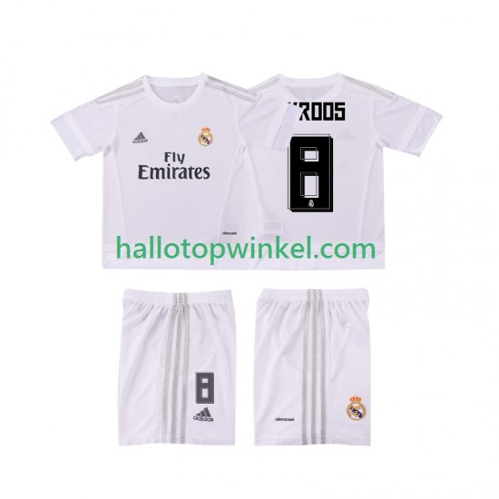 Real Madrid Voetbalshirt KROOS 8 2015 2016 Retro Kleuters/Kids Thuis Tenue Korte Mouw