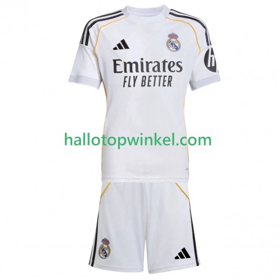 Real Madrid Voetbalshirt Kleuters/Kids Thuis Tenue 2025-2026 Korte Mouw