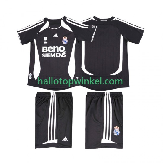 Real Madrid Voetbalshirt 2007 Retro Kleuters/Kids Uit Tenue 2006 Korte Mouw