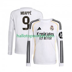 Real Madrid Voetbalshirt Mbappé Kylian 9 Heren Thuis Tenue 2025-2026 Lange Mouw