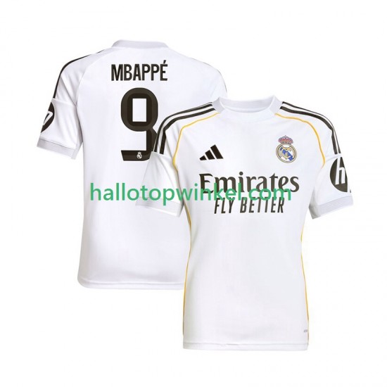Real Madrid Voetbalshirt Mbappé Kylian 9 Heren Thuis Tenue 2025-2026 Korte Mouw