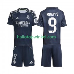 Real Madrid Voetbalshirt Mbappé Kylian 9 Kleuters/Kids Uit Tenue 2025-2026 Korte Mouw