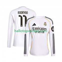 Real Madrid Voetbalshirt Rodrygo 11 Heren Thuis Tenue 2025-2026 Lange Mouw