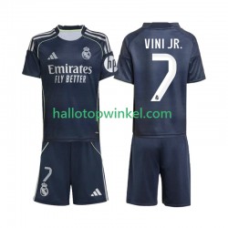 Real Madrid Voetbalshirt Vinicius Junior 7 Kleuters/Kids Uit Tenue 2025-2026 Korte Mouw