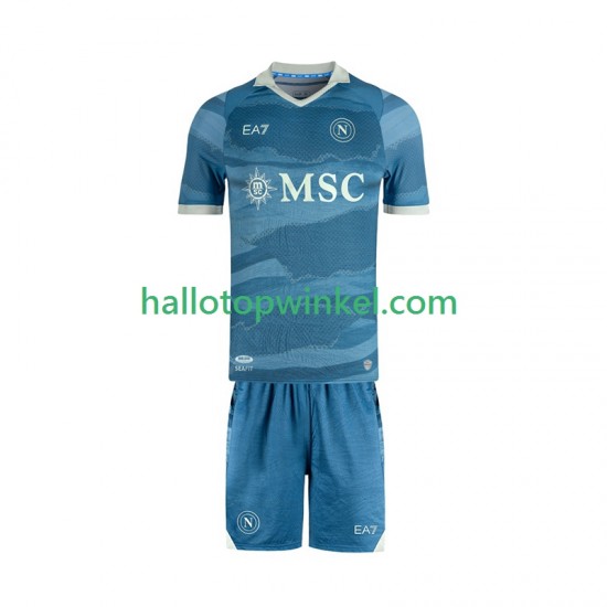 Napoli Voetbalshirt SSC Special Kleuters/Kids Thuis Tenue 2024-2025 Korte Mouw