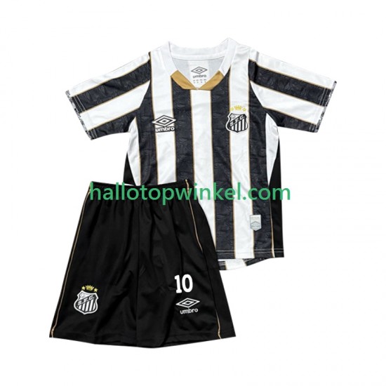 Santos FC Voetbalshirt Neymar JR 10 Kleuters/Kids Uit Tenue 2025-2026 Korte Mouw