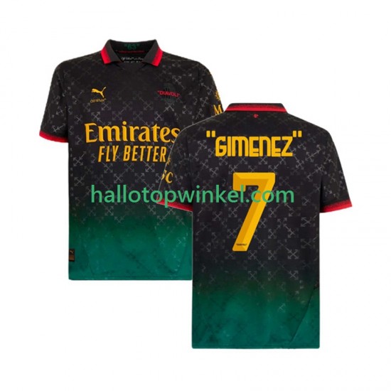 AC Milan Voetbalshirt Santiago Gimenez 7 Heren Vierde Tenue 2024-2025 Korte Mouw