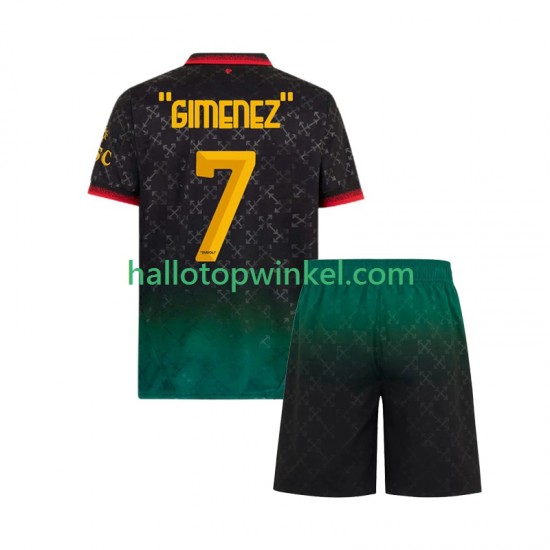 AC Milan Voetbalshirt Santiago Gimenez 7 Kleuters/Kids Vierde Tenue 2024-2025 Korte Mouw