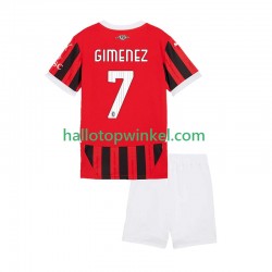 AC Milan Voetbalshirt Santiago Gimenez 7 Kleuters/Kids Thuis Tenue 2024-2025 Korte Mouw