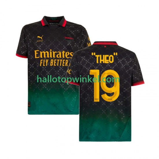 AC Milan Voetbalshirt THEO 19 Heren Vierde Tenue 2024-2025 Korte Mouw