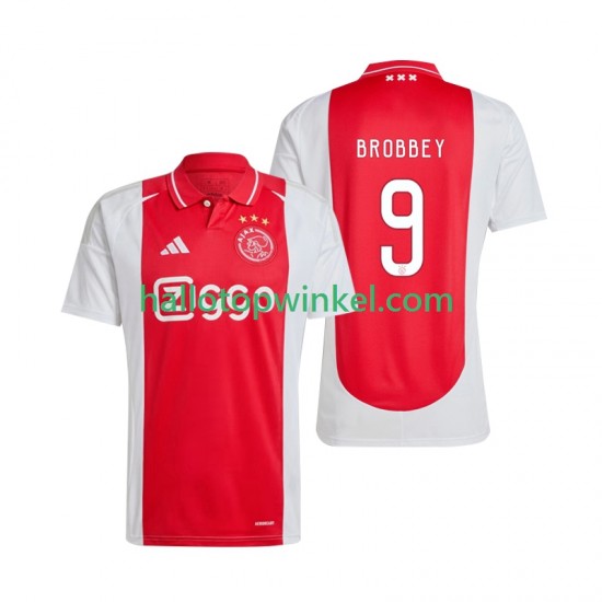 AFC Ajax Voetbalshirt Brian Brobbey 9 Heren Thuis Tenue 2024-2025 Korte Mouw