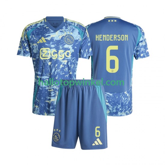 AFC Ajax Voetbalshirt Henderson 6 Kleuters/Kids Uit Tenue 2024-2025 Korte Mouw