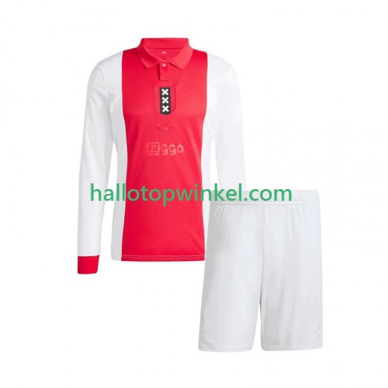 AFC Ajax Voetbalshirt Anniversary Kleuters/Kids Thuis Tenue 2024-2025 Lange Mouw