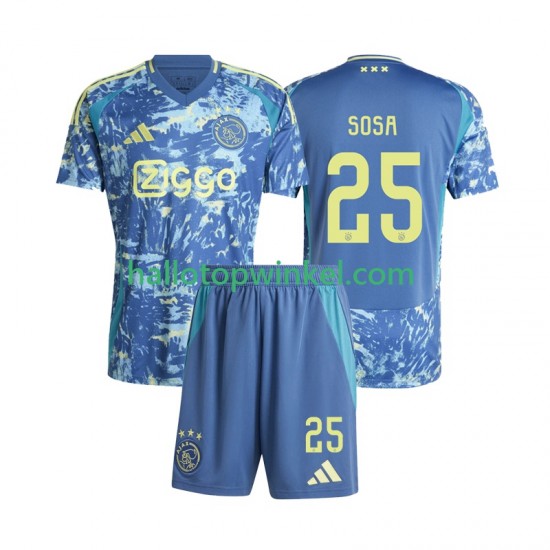 AFC Ajax Voetbalshirt Wout Weghorst 25 Kleuters/Kids Uit Tenue 2024-2025 Korte Mouw
