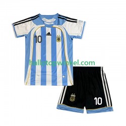 Argentinië Voetbalshirt Maradona 10 Retro Kleuters/Kids Thuis Tenue 2006 Korte Mouw