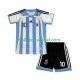 Argentinië Voetbalshirt Maradona 10 Retro Kleuters/Kids Thuis Tenue 2006 Korte Mouw