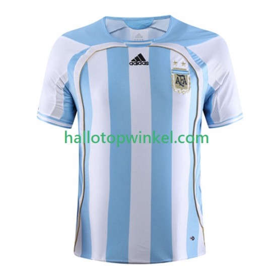 Argentinië Voetbalshirt Retro Heren Thuis Tenue 2006 Korte Mouw