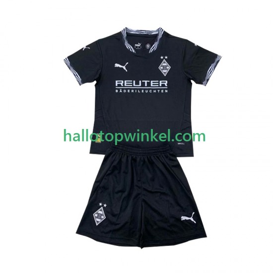 Rusland Voetbalshirt Bo Monchengladbach Kleuters/Kids Uit Tenue 2024-2025 Korte Mouw