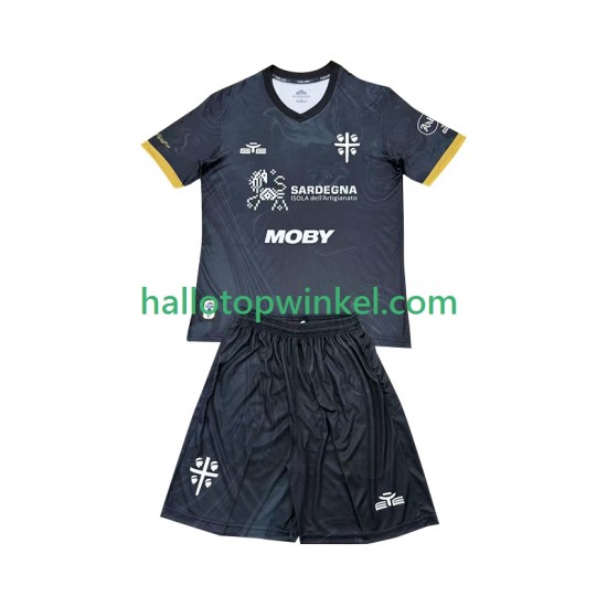 Cagliari Voetbalshirt Kleuters/Kids Derde Tenue 2024-2025 Korte Mouw