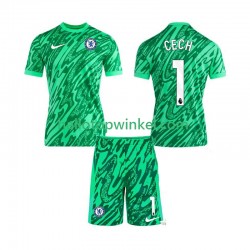 Chelsea Voetbalshirt CECH 1 Doelman Kleuters/Kids Derde Tenue 2024-2025 Korte Mouw