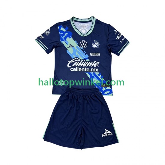 Voetbalshirt Club Puebla Kleuters/Kids Uit Tenue 2024-2025 Korte Mouw