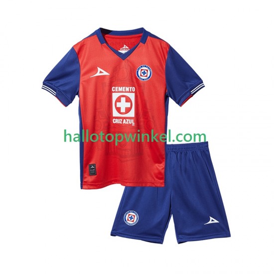 Cruz Azul Voetbalshirt Kleuters/Kids Derde Tenue 2024-2025 Korte Mouw