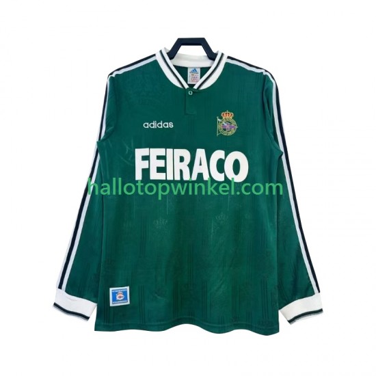 Voetbalshirt Deportivo de La Coruna Retro Heren Uit Tenue 1999 Lange Mouw