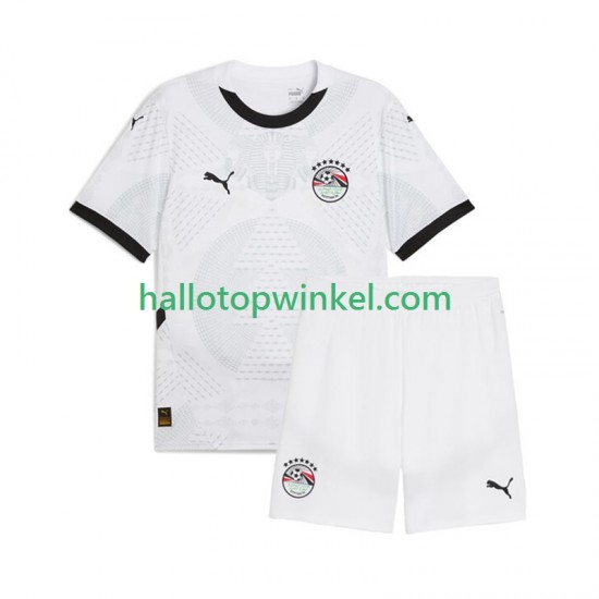 Egypte Voetbalshirt Kleuters/Kids Uit Tenue 2024-2025 Korte Mouw