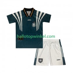 Duitsland Voetbalshirt 1996 Retro Kleuters/Kids Uit Tenue Korte Mouw