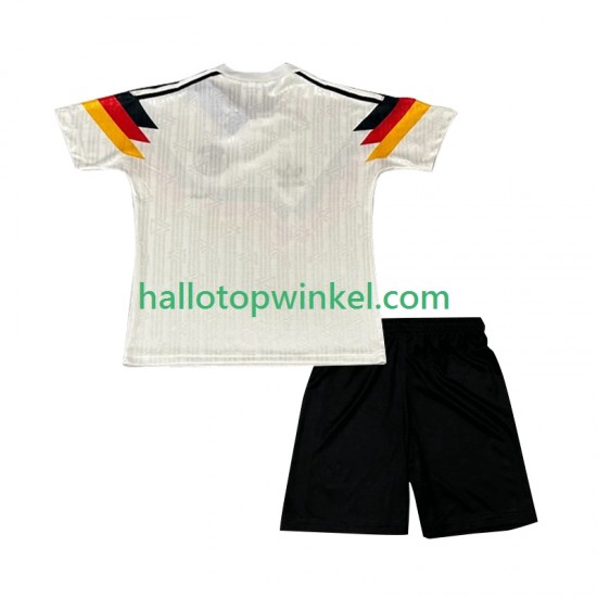 Duitsland Voetbalshirt 1990 Retro Kleuters/Kids Thuis Tenue Korte Mouw