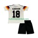 Duitsland Voetbalshirt Klinsmann 18 1990 Retro Kleuters/Kids Thuis Tenue Korte Mouw