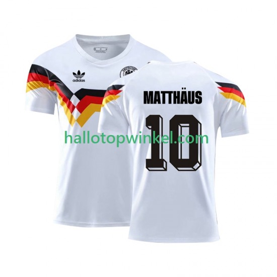 Duitsland Voetbalshirt Matthaus 10 1990 Retro Heren Thuis Tenue Korte Mouw