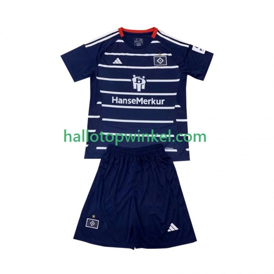 Hamburger SV Voetbalshirt Kleuters/Kids Uit Tenue 2024-2025 Korte Mouw